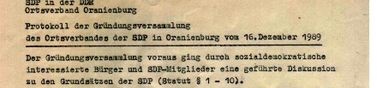 Historie SPD Oranienburg