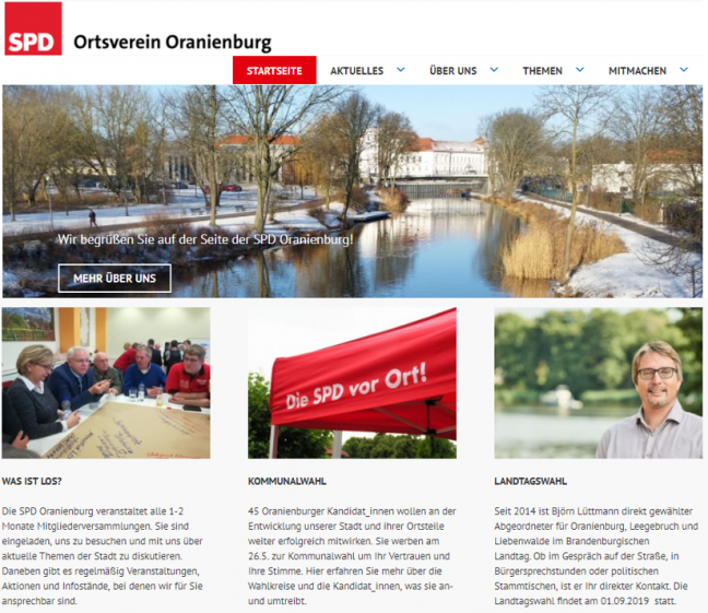 Homepage_Startseite SPD Oranienburg