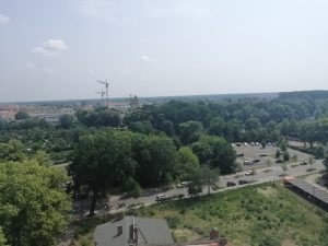 August 2019 Speicher und Parkplatz Alte Havel von oben SPD Oranienburg
